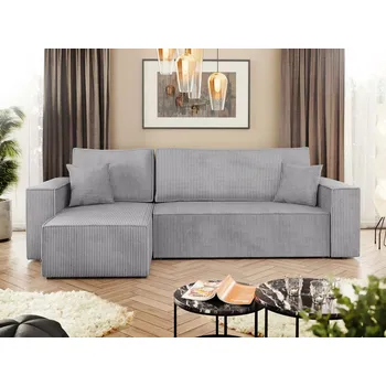 Sedací souprava Rozkládací rohová sedačka PALOMINO L světle šedá