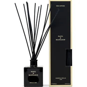 Aroma difuzér Cereria Molla Cereria Mollá BOUTIQUE NEGRO – BASIL & MANDARIN TYČINKOVÝ DIFUZÉR 100 ml