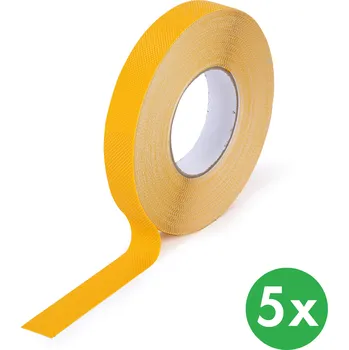 Protiskluzová podložka Protiskluzová páska pro mokré prostředí, 25 mm x 18,3 m, balení 5 ks, voděodolná, žlutá