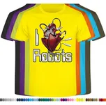 detske-levne-bavlnene-tricko-potisk-robot-srdce Barva: Yellow - žlutá, velikost: 128