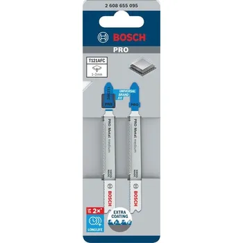 Pilový plátek BOSCH Pilový plátek PRO Metal medium T121AFC pro přímočaré pily, 92 mm, 2 ks (2608655095)
