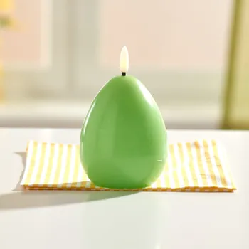 Svíčka 3Pagen LED velikonoční svíčka zelená výška 14 cm, průměr 10 cm