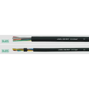 elektrický kabel Helukabel 35011 kabel s gumovou izolací H05RR-F 4 G 1.5 mm² černá 100 m