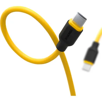 Napájecí kabel SHARGE Nabíjecí a datový kabel, 1,5 m, USB-C na USB-C, 100 W, žlutý