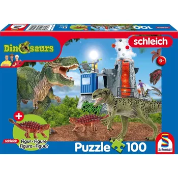 Puzzle Puzzle SCHMIDT Schleich dinosauři z pravěku 100 dílků s figurkou