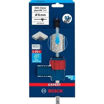 Vrták BOSCH Sada vrtáků do betonu EXPERT SDS Clean plus-8X, 8 × 100 × 225 mm (2608901759)