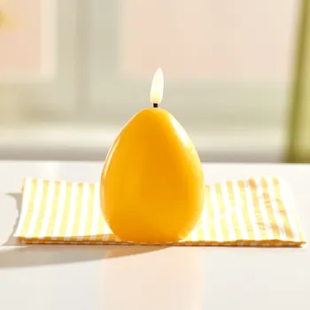 Svíčka 3Pagen LED velikonoční svíčka žlutá Výška 10 cm, průměr 8 cm.