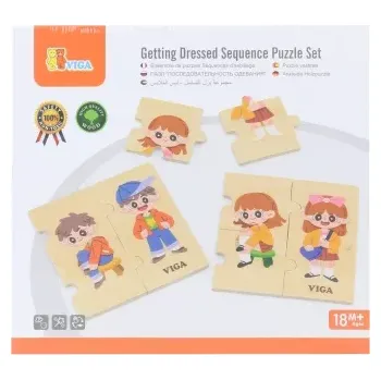 Dřevěná hračka Dřevěné puzzle oblékání