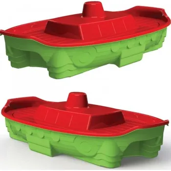 Hračka pro nejmenší Doloni pískoviště loď červeno-zelená