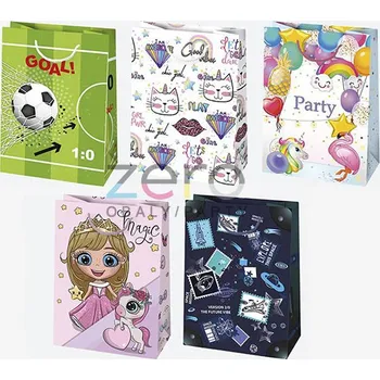 Dárková taška Taška papírová dárková 34,5x48x13 cm (lak) - dětské (mix 3)