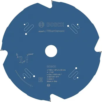 Pilový kotouč BOSCH Expert for Fiber Cement 168&nbsp;×&nbsp;20&nbsp;×&nbsp;1,8 / 1,2&nbsp;mm, T4 (2608901877)