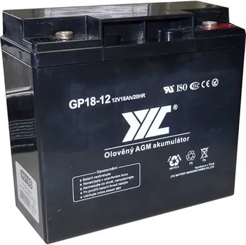 Záložní baterie Pb akumulátor JYC GP18-12 VRLA AGM 12V/18Ah