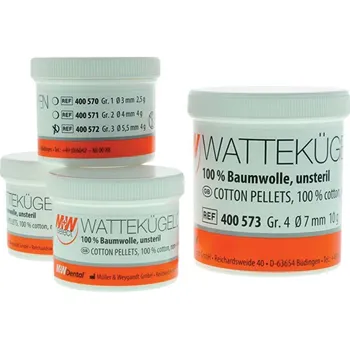M+W Dental M+W Vatové kuličky - vel. 1 (3 mm) 2,5g