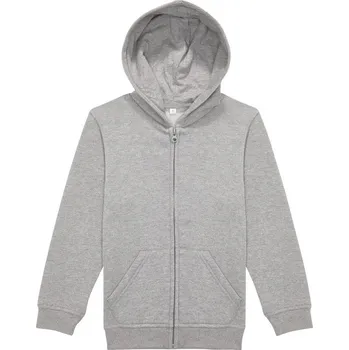 B&C Mikina s kapucí B&C ID.334 Zip Hood kids na zip, dětská COT01K33462064-sport grey 9-11 Šedá sport