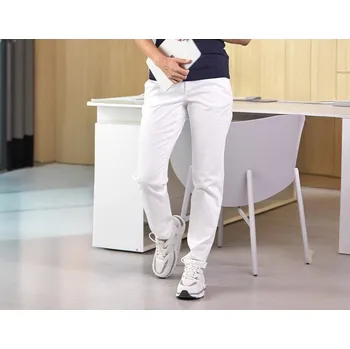 Pánské kalhoty e.s. Pracovní kalhoty s 5 kapsami Chino, dámské velikost 36D bílá Strauss