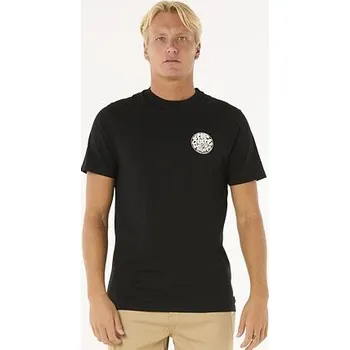 Pánské tričko tričko Rip Curl WETTIE ICON TEE Black velikost XL