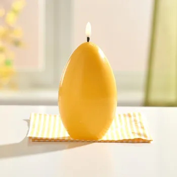 Svíčka 3Pagen LED velikonoční svíčka oranžová Výška 18 cm, priemer 14 cm.