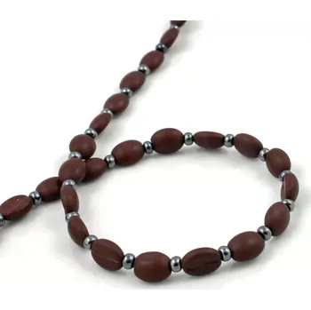 Náhrdelník Skleněné korále Kávová zrna