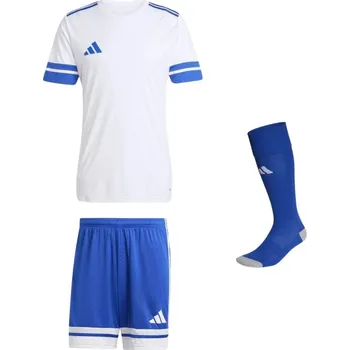 Fotbalový komplet Adidas Squadra 25 dres, trenky a stulpny bílo sv.modrý Velikost: M