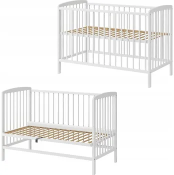 Dřevěná postýlka Senmalucha Andrzej 60 x 120 cm bílá