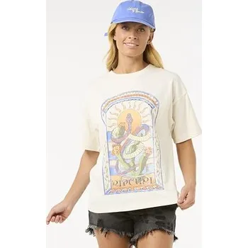 Pánská móda Tričko Rip Curl LUZ SOLAR HERITAGE TEE Bone velikost L