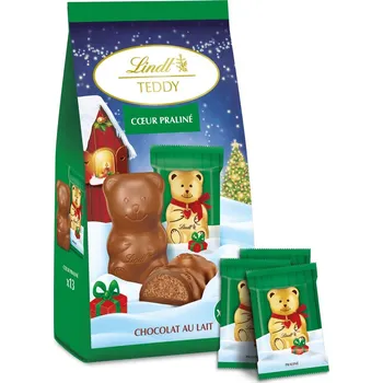 Čokoláda Lindt Teddy mini čokoládky s dvojitou porcí mléka 137 g