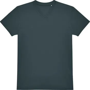 pracovní tričko B&C Tričko B&C E150 V s výstřihem do V, krátký rukáv, pánské COT01013Tzm102-amalfi teal M Modrozelená amalfi