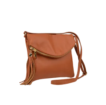Kabelka NovaKabelka.cz Kožená italská crossbody kabelka Tina Camel