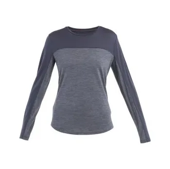 Icebreaker Merino 125 Cool-Lite Sphere LS Tee Colour Block Women GRAPHITE HTHR/GRAPHITE/CB šedá S