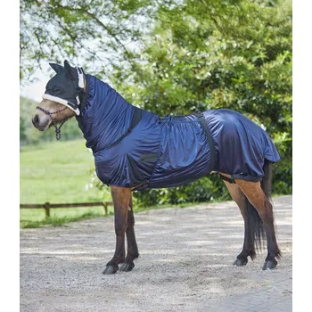 Deka pro koně Deka proti hmyzu Waldhuasen Eczema s krčním dílem Modrá 135 cm