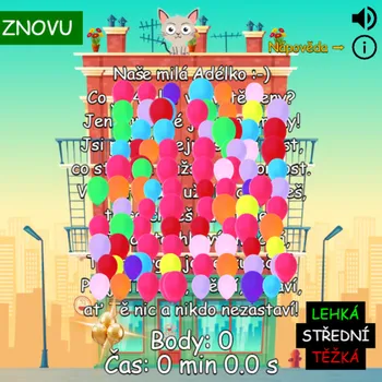 Pozvánka Balónky – originální online hra jako pozvánka, přání, vzkaz..