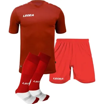 Sada 15 kompletů Legea Baviera vč.stulpen a číslic červená Velikost: M