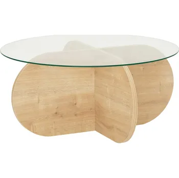 Konferenční stolek Konferenční stolek BUBBLE dub safírový/tvrzené sklo