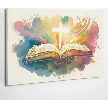 Obraz Obraz Canvas na plátně rám Písmo svaté Bible motiv 60x40 cm