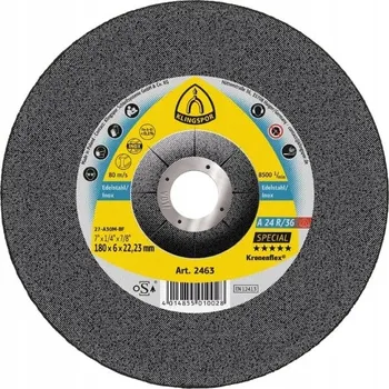 Příslušenství k brusce Klingspor brusný kotouč A 24 R/36 125x6x22,23mm 1 kus 2830