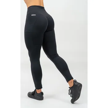 Dámské legíny NEBBIA Legíny s vysokým pasem LEG DAY GOALS černá L