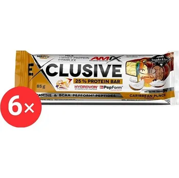 Amix Nutrition Exclusive Protein Bar, 6 x 85g, Carribbean Punch