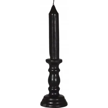 Svícen ČERNÝ SVÍCEN SE SVÍČKOU VYSOKÝ HALLOWEEN