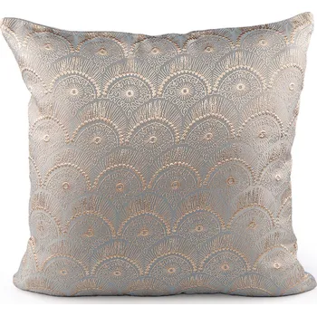 Povlak na polštářek Povlak na polštář vyšívaný 45x45 cm Varianta: 3 modrá holubí zlatá, Balení: 2 ks