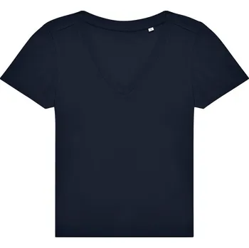 pracovní tričko B&C Tričko B&C E150 V women s výstřihem do V, krátký rukáv, dámské COT01014T00300-navy Navy XS