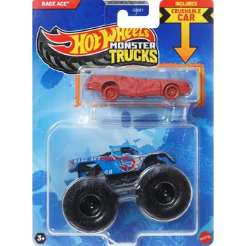 auto na autodráhu Hot Wheels Monster Trucks Race Ace 2 Pack