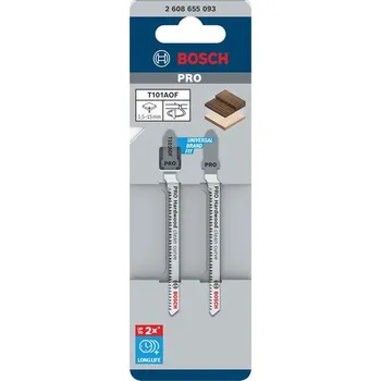 Příslušenství k nářadí BOSCH PILOVÝ LIST T PRO HARDWOOD CLEAN CURVE T101AOF 83mm 2ks