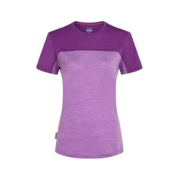 Dámské tričko Icebreaker Merino 125 Cool-Lite Sphere III SS Tee Colour Block Women PASSION HTHR/PASSION/CB fialová M