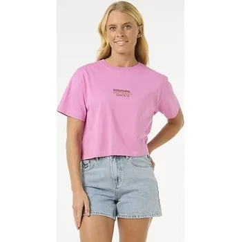 Tričko Rip Curl SUN & SEA CROP TEE Pink velikost L