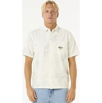 Pánská košile košile Rip Curl RAW ENERGY S/S SHIRT Bone velikost M