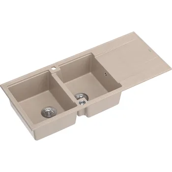 Granitový dřez Quadron Evan dřez graniteq 116x50 cm béžová HQE11650U2_BS_P2O