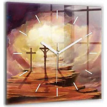 Hodiny Nástěnné hodiny SacroArte, hnědé, 60 cm