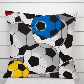 Povlak na polštářek Dětský bavlněný povlak na polštář Sandra SA-580 Barevné a šedé kopačáky 50 x 60 cm