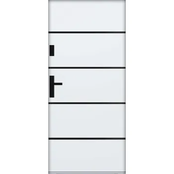 Vchodové dveře Hahn-Türke Vchodové dveře ATU68-M522 Barva: Bílá, Směr otevírání: Levé, Ven, Celkové rozměry: 1000x2070mm