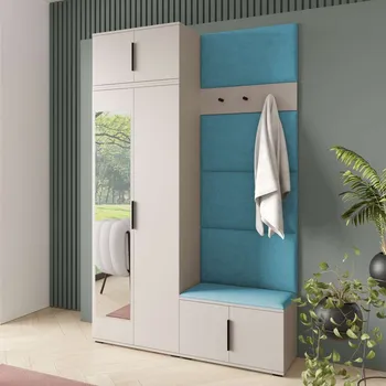 Předsíňová stěna Předsíňová stěna Bianco 4 - U/2 Barva čalounění: Modrá - Trinity 13